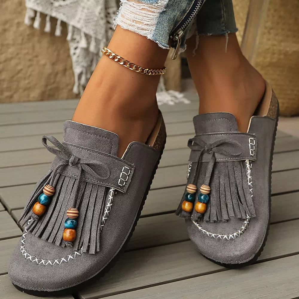 Tassel Round Toe Slip-Ons, image 5