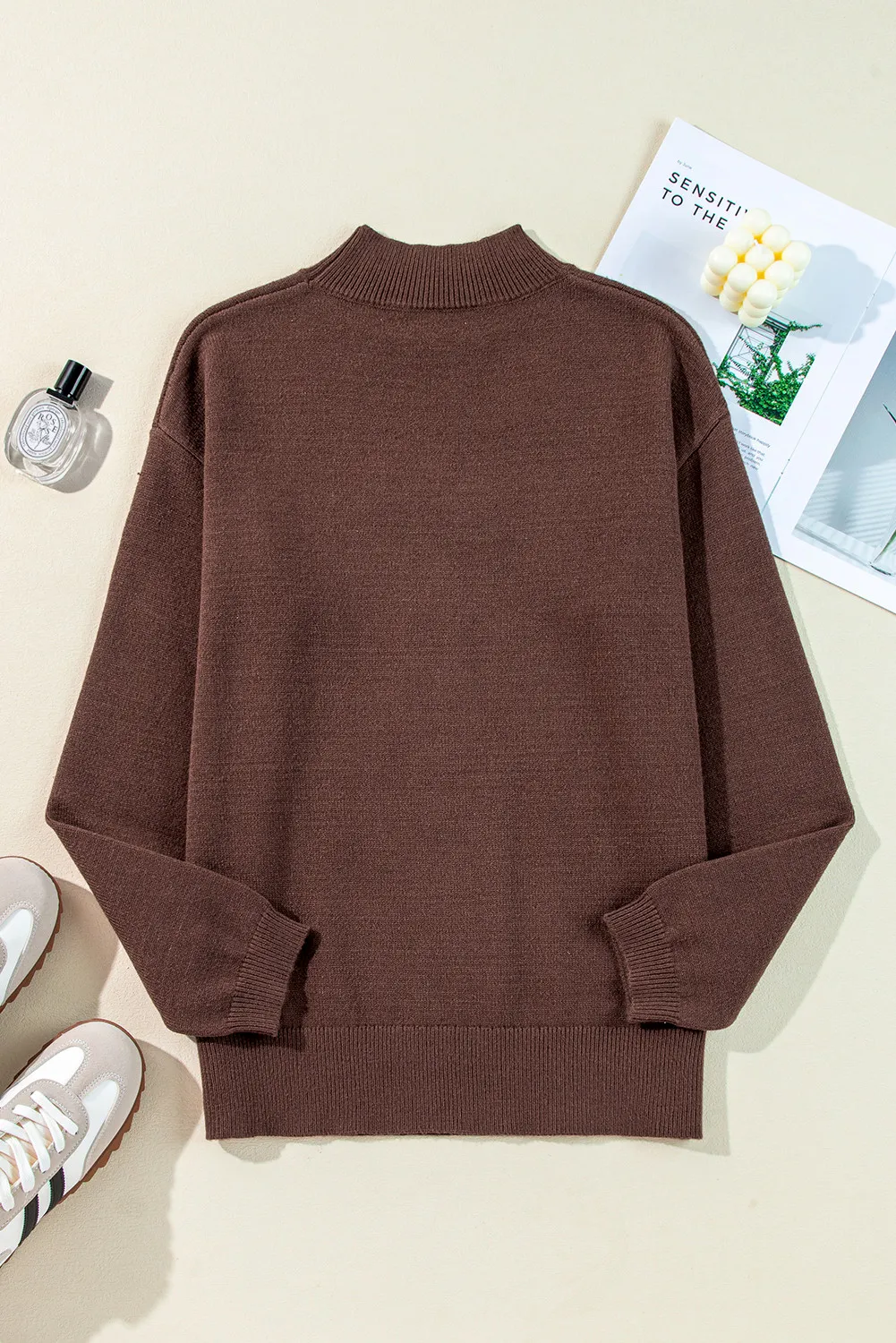 Boot Mock Neck Long Sleeve Sweater, image 5