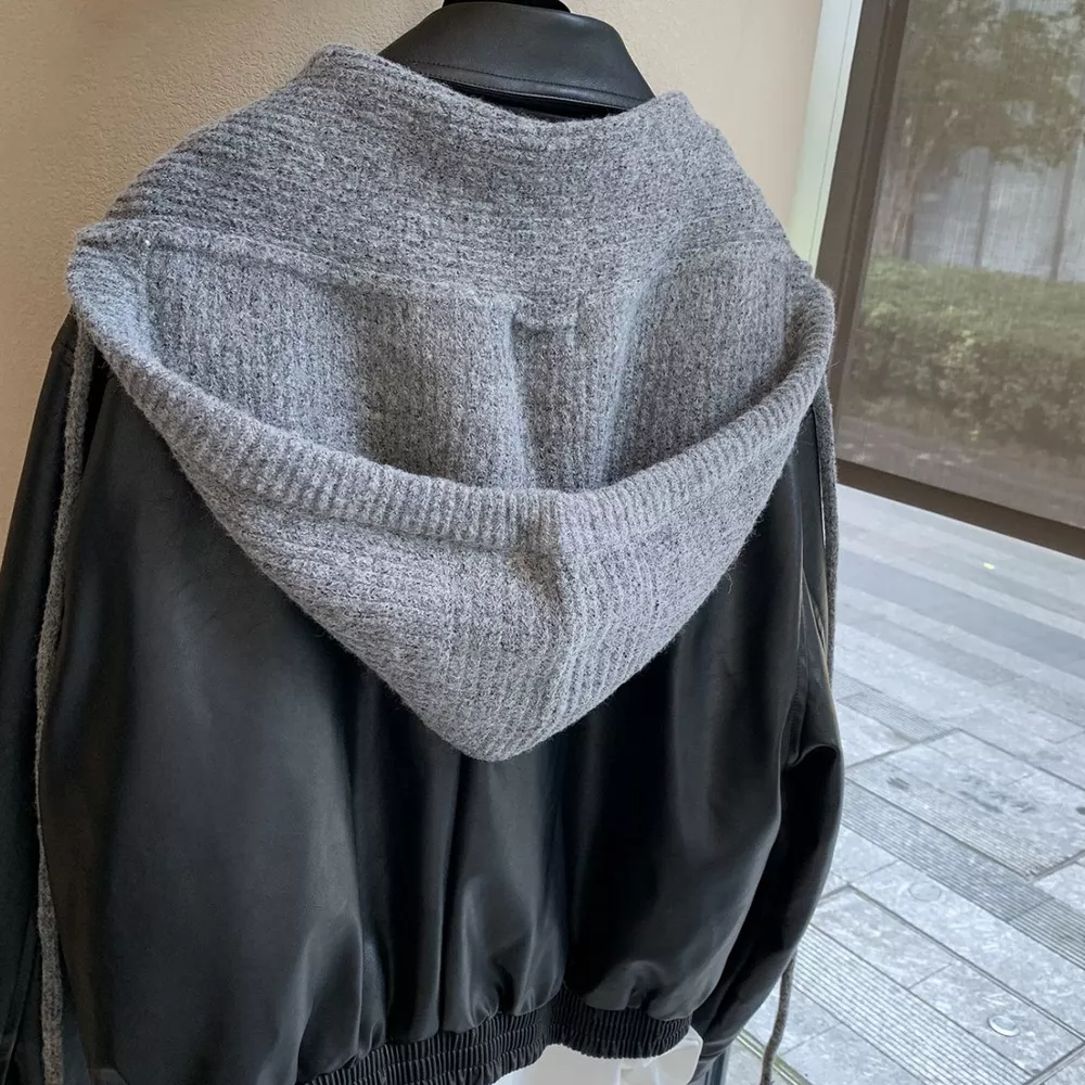 Cozy Knit Tie Scarf with Hooded Design, image 3