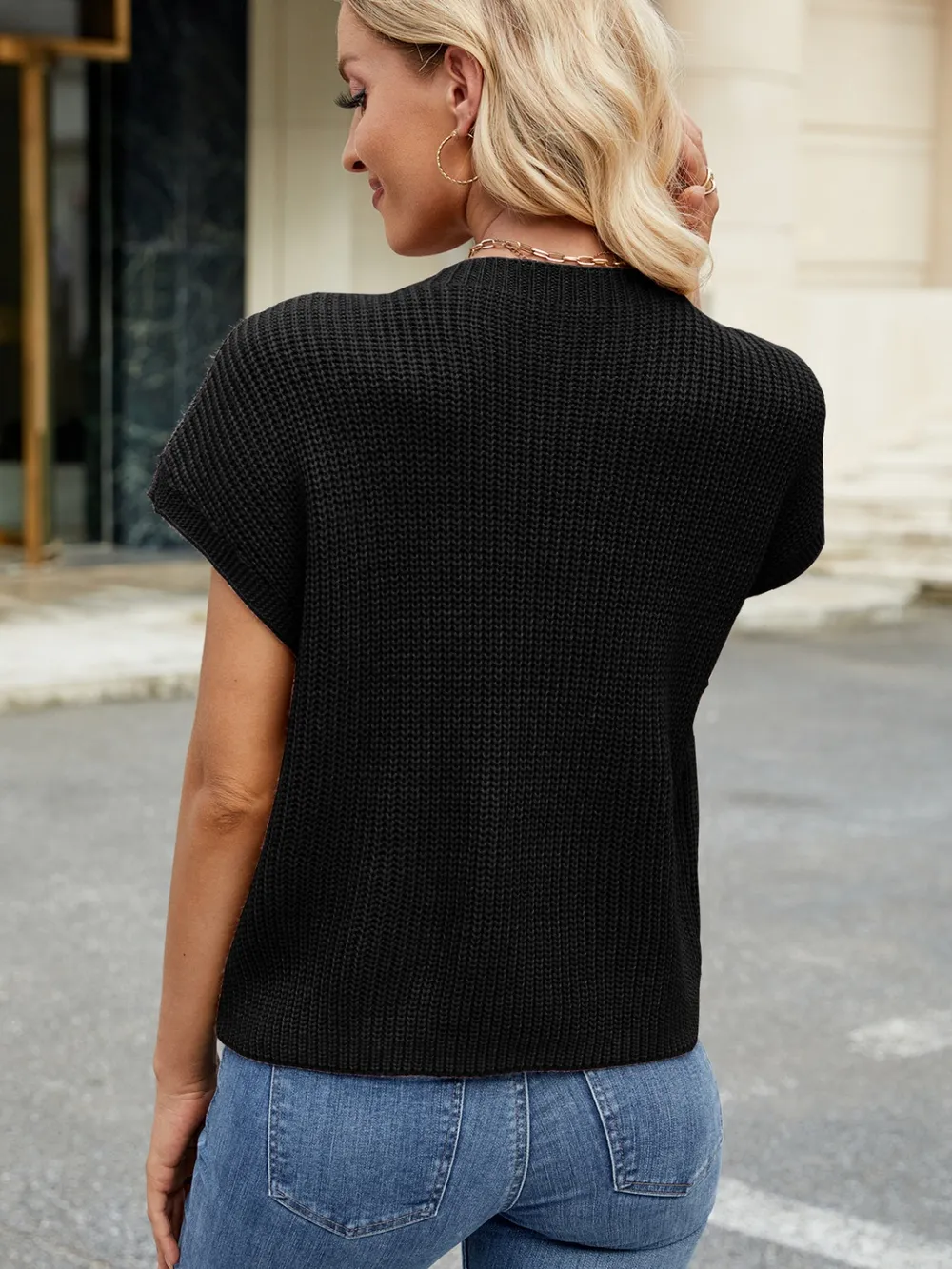 Round Neck Short Sleeve Sweater, image 18