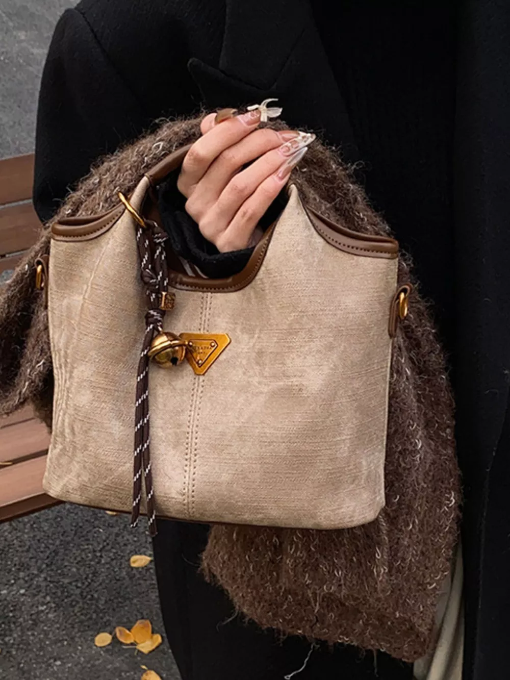 Vintage Leather Crossbody Bag, image 4
