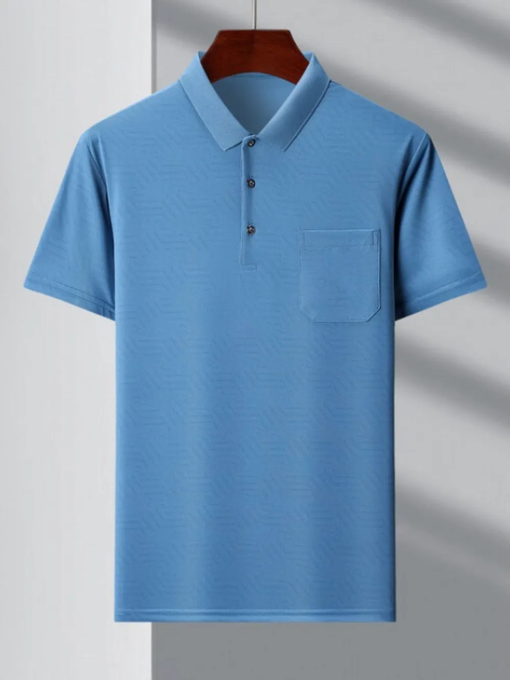Men's Plus Size Collared Neck Short Sleeve Polo, image 4