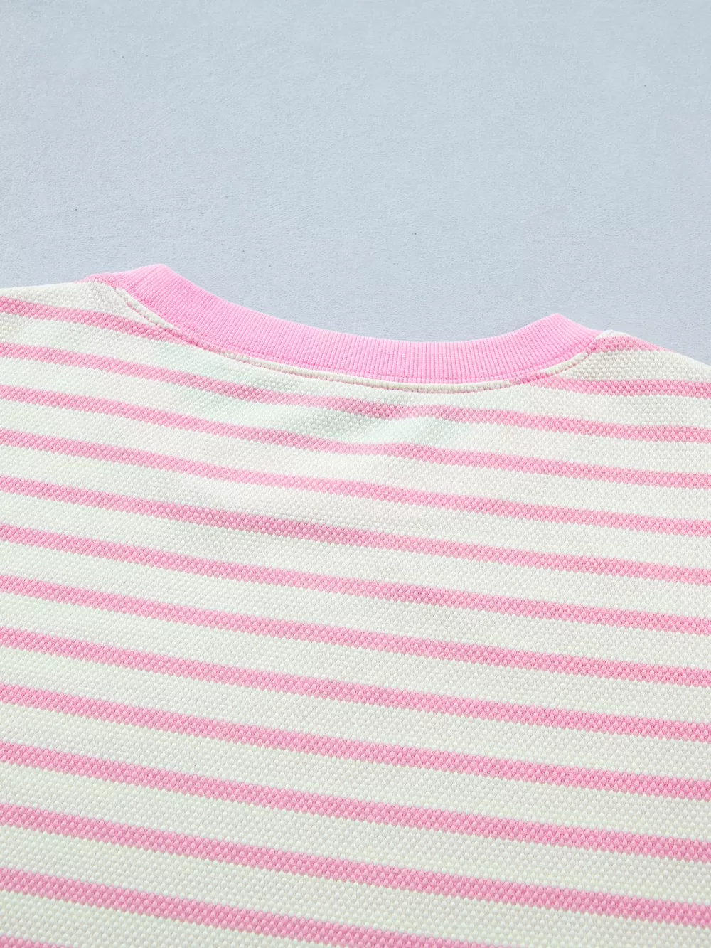 Stripe Ruffled Short Sleeve Patchwork Blouse, image 10