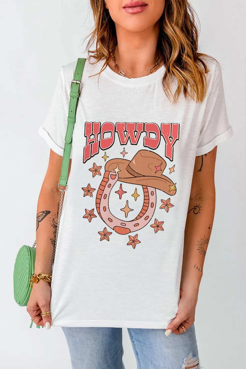 Graphic Round Neck Short Sleeve T-Shirt, image 4