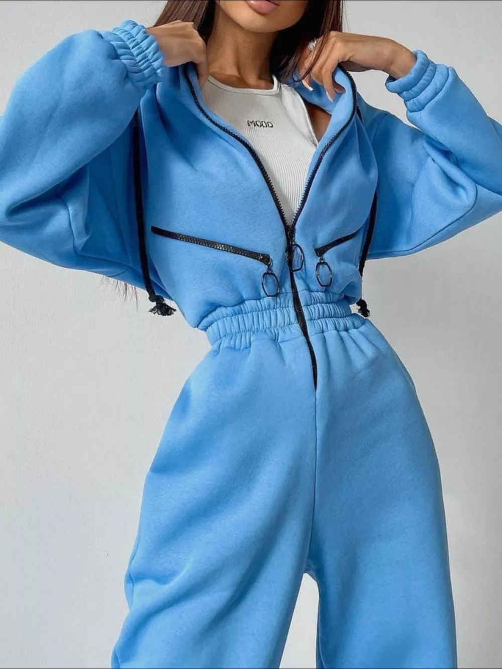 Hooded Zip-Up Long Sleeve Jumpsuit, image 22