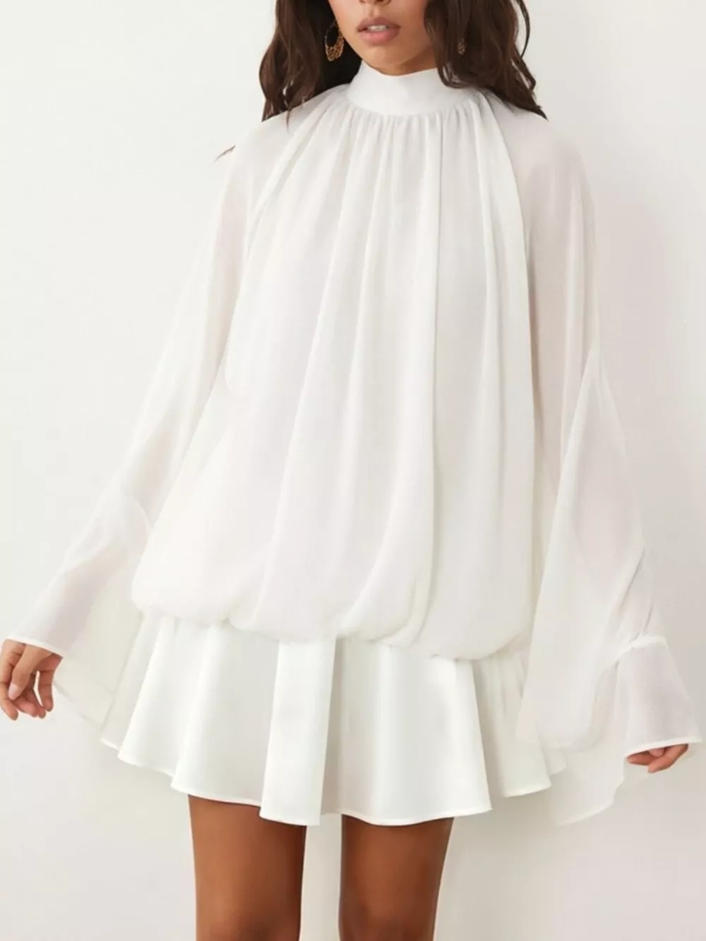 Tie Back Flare Sleeve Mini Dress, image 13
