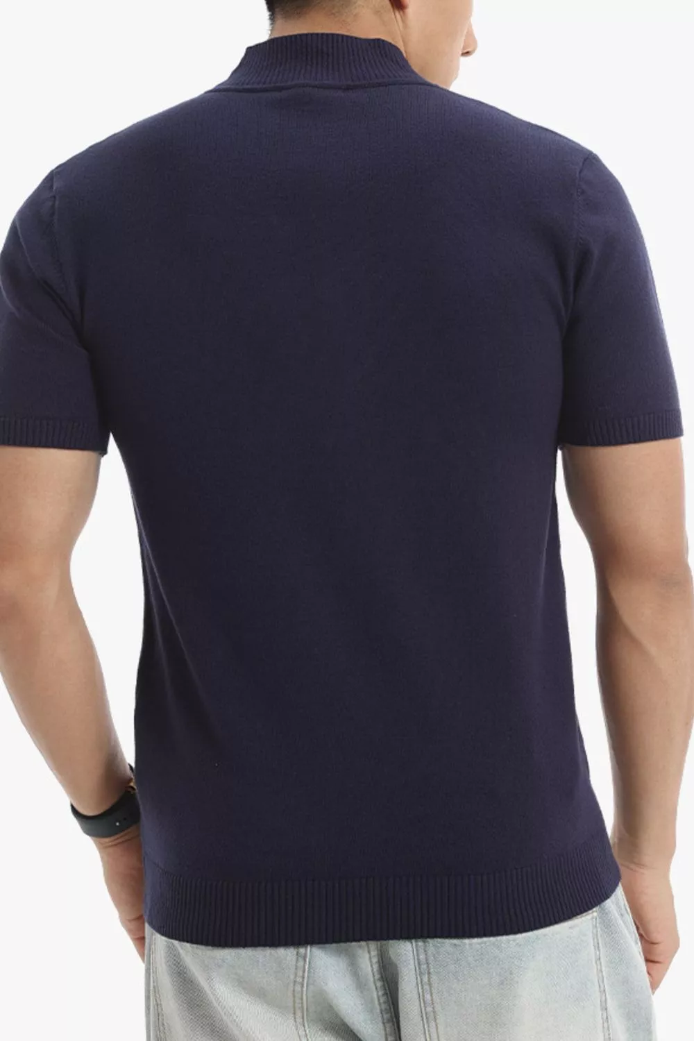 Men's Plus Size Slim Fit Short Sleeve Sweater, image 9