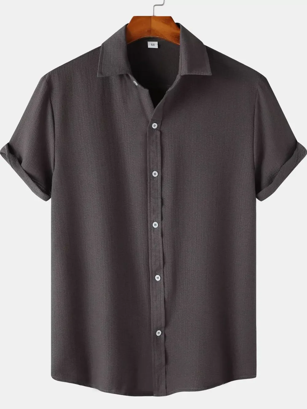 Men's Plus Size Button Down Short Sleeve Shirt