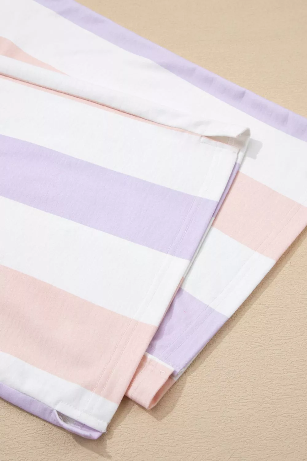 Stripe Multicolored Print Drawstring Loose Pants with Side Pockets, image 7
