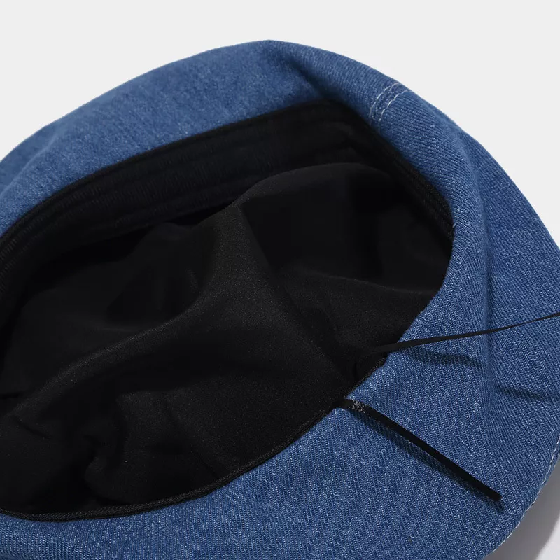 Vintage Style Denim Beret Hat, image 7