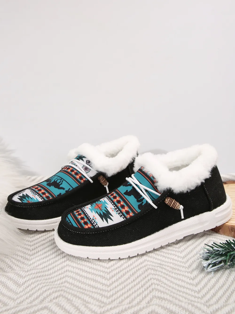 Printed Round Toe Flat Slip-Ons, image 6