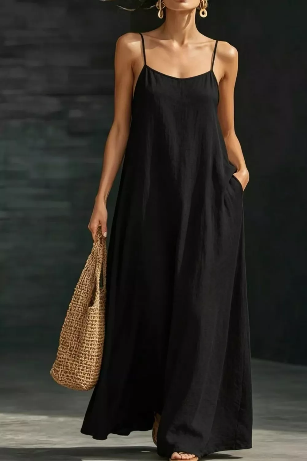 Sleeveless Loose Fit Maxi Dress