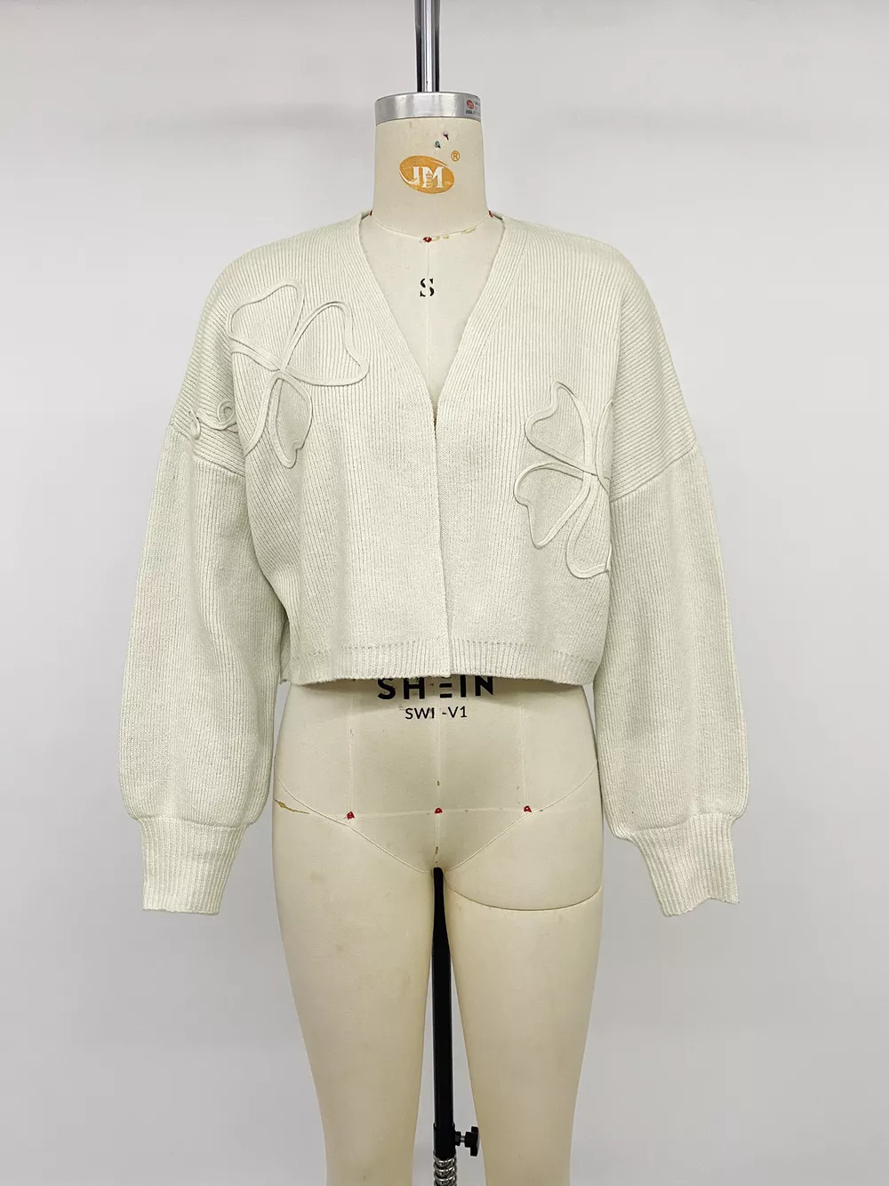 Four-Leaf Clover Open Front Cardigan, image 7