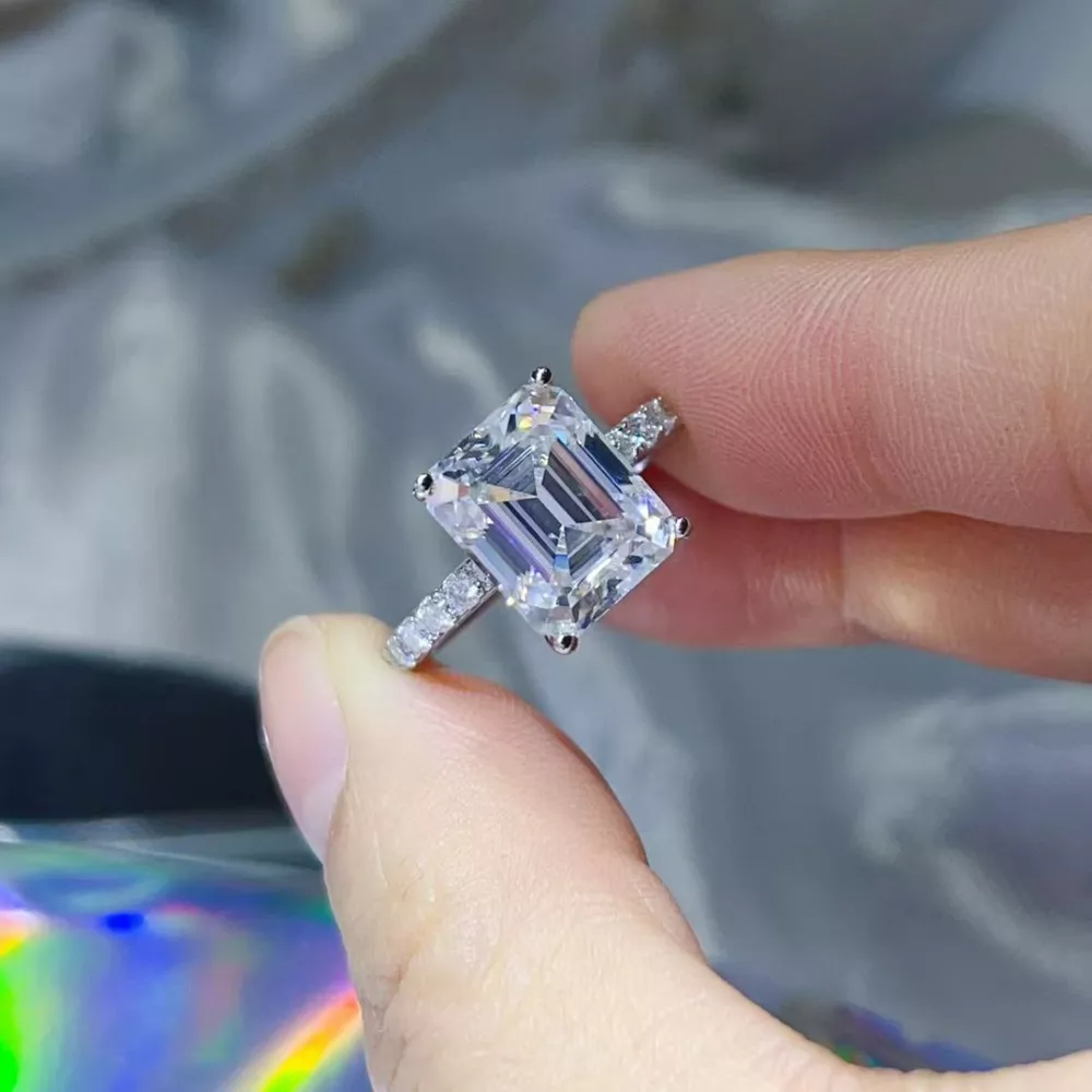 5 Carat Moissanite 925 Sterling Silver Ring, image 7