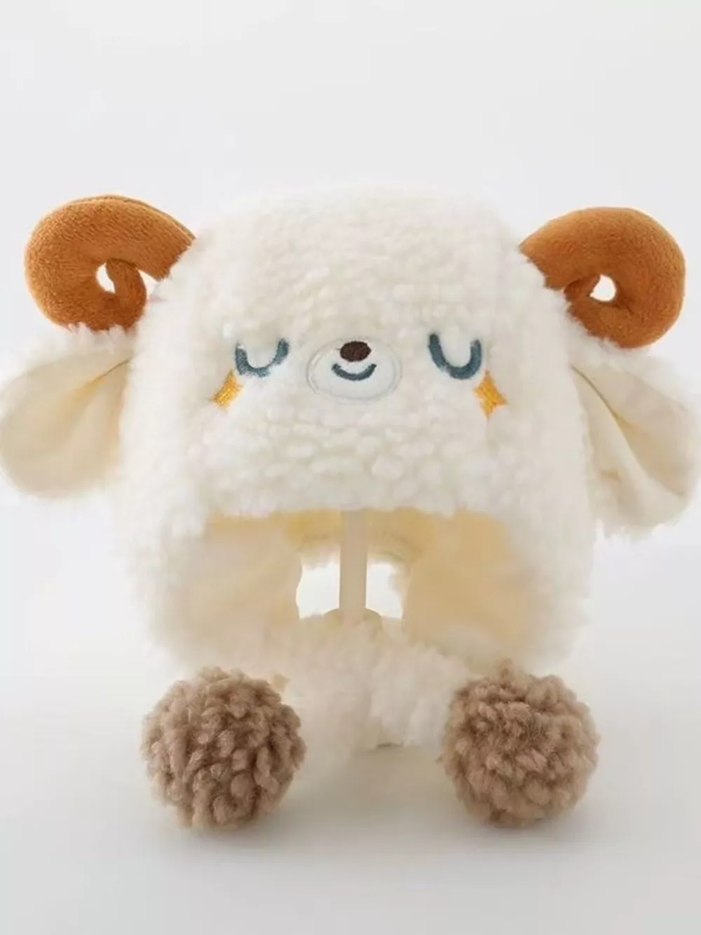 Children's Cute Lamb Plush Hat, image 7