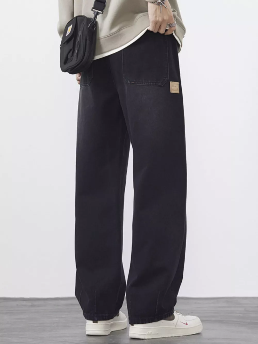 Men's Plus Size Wide Leg Jeans, image 5