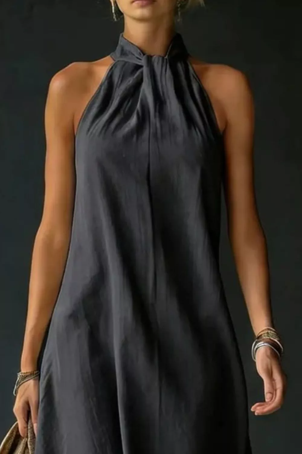 Halter Neck Sleeveless Maxi Dress, image 10