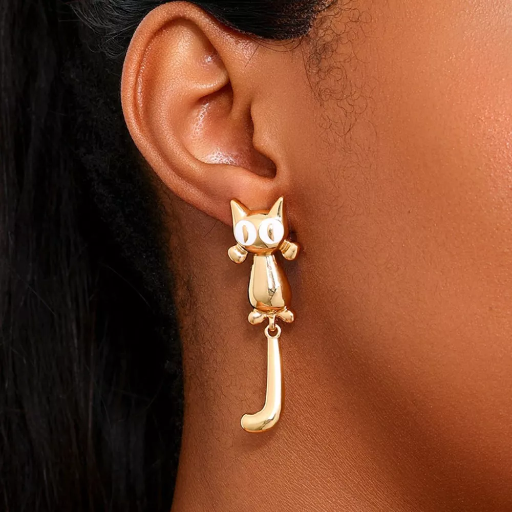 Alloy Cat Earrings, image 7