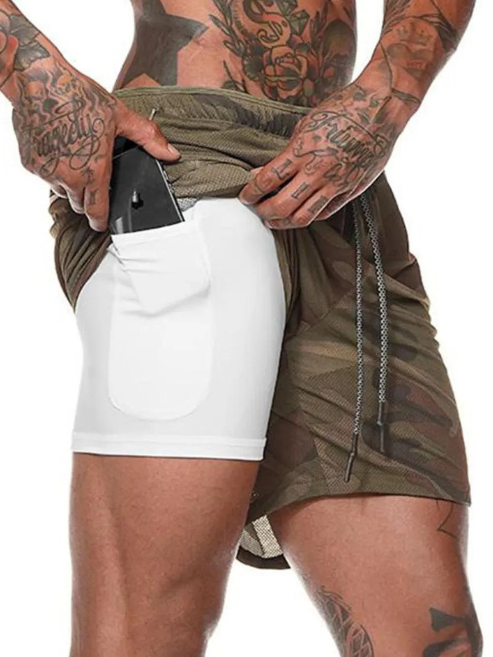 Men's Plus Size Drawstring Active Shorts, image 12