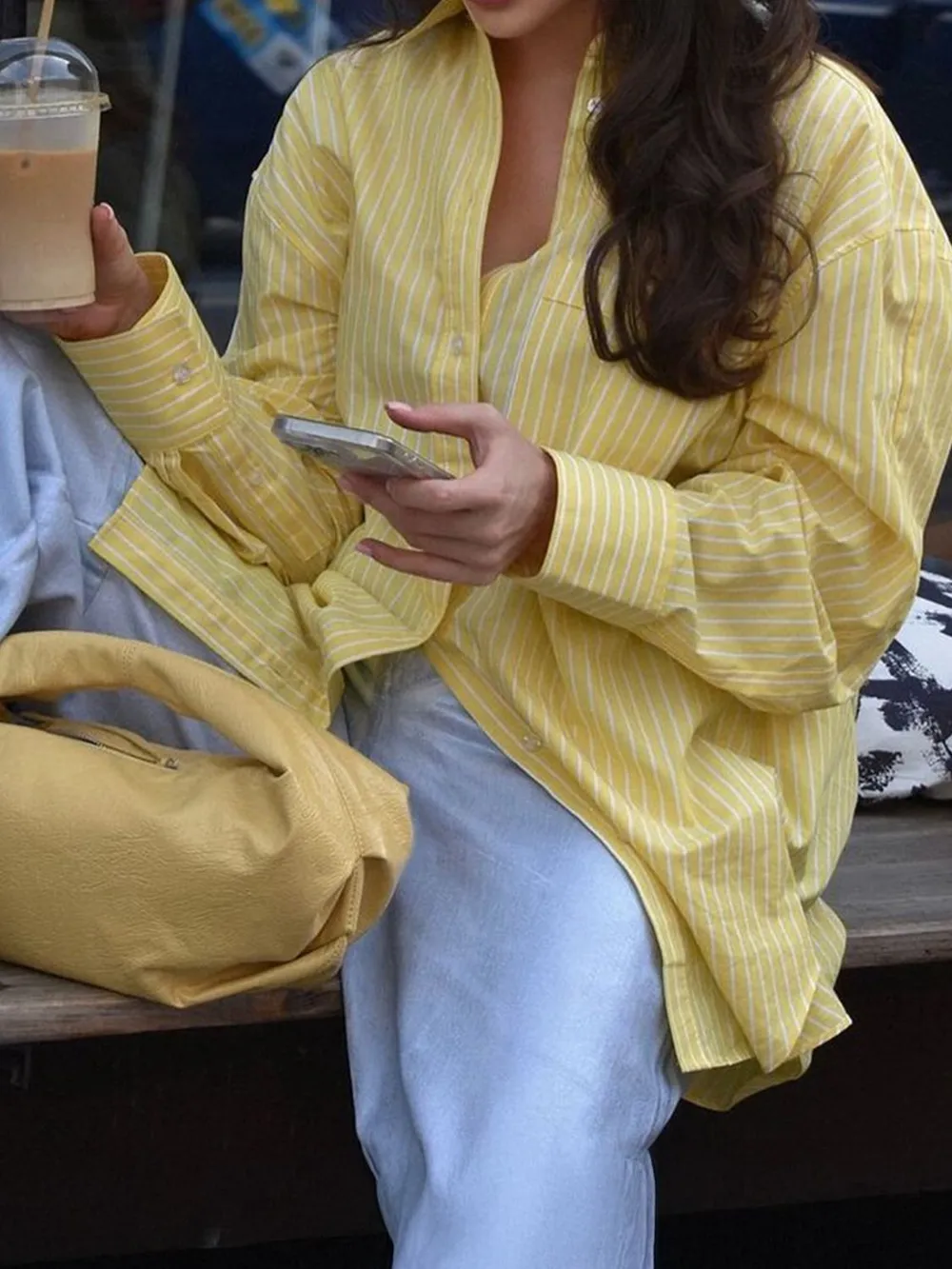 Striped Collared Neck Long Sleeve Shirt, image 4