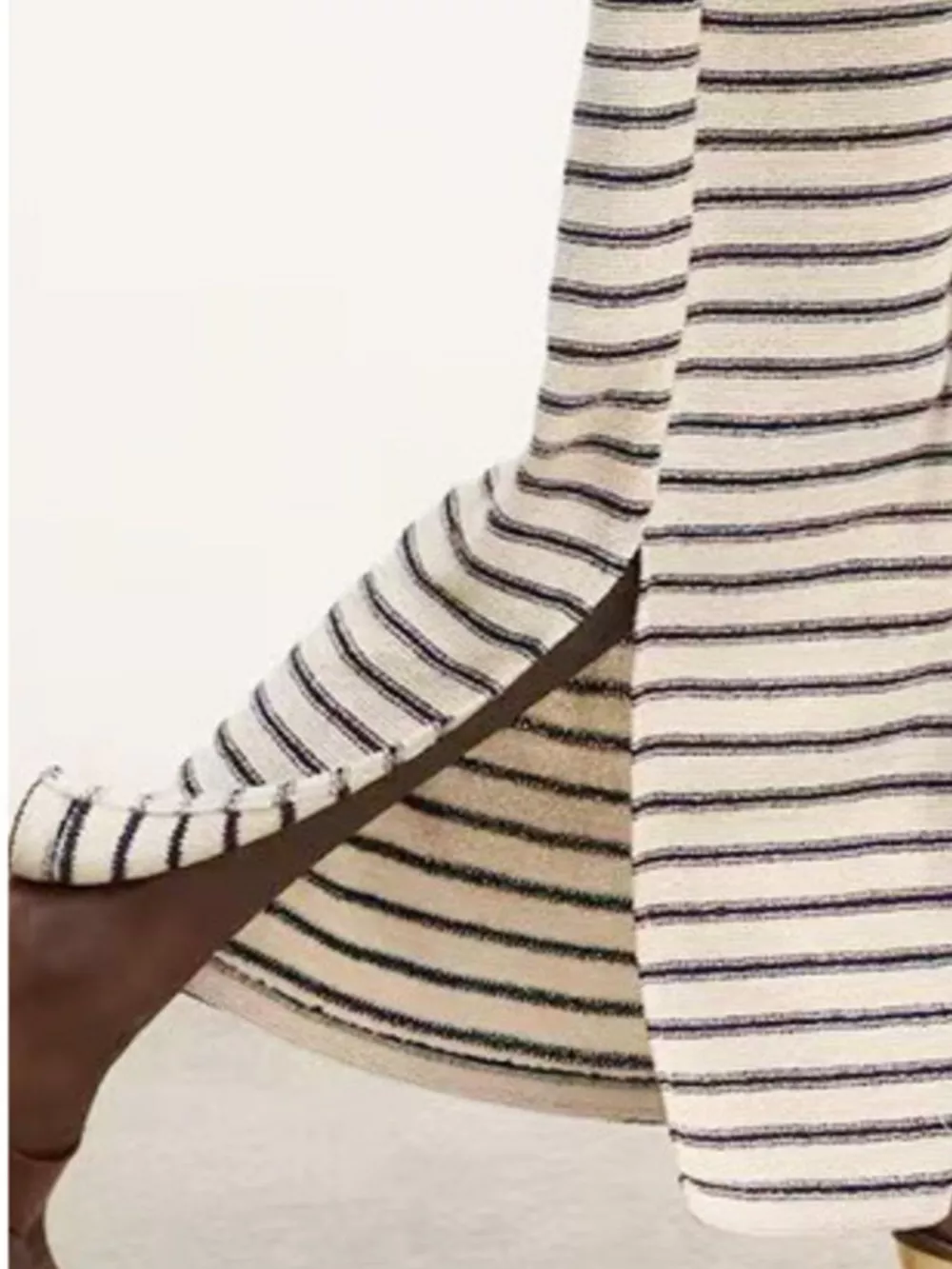 Striped Slit Short Sleeve Maxi Dress, image 3