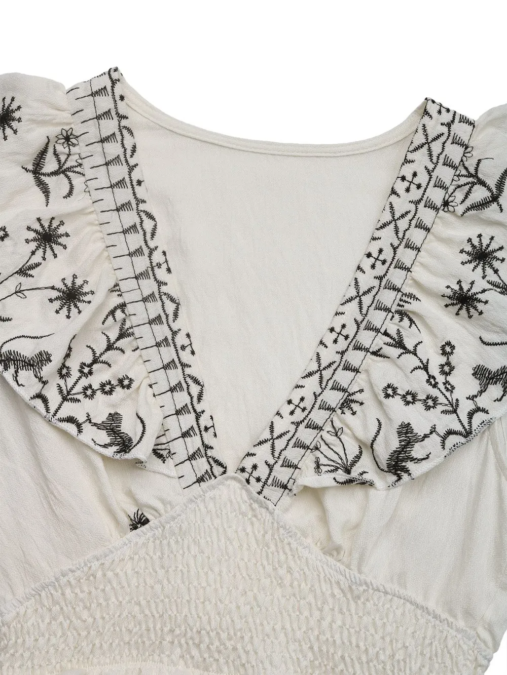 Smocked Ruffled Cap Sleeve Mini Dress, image 7