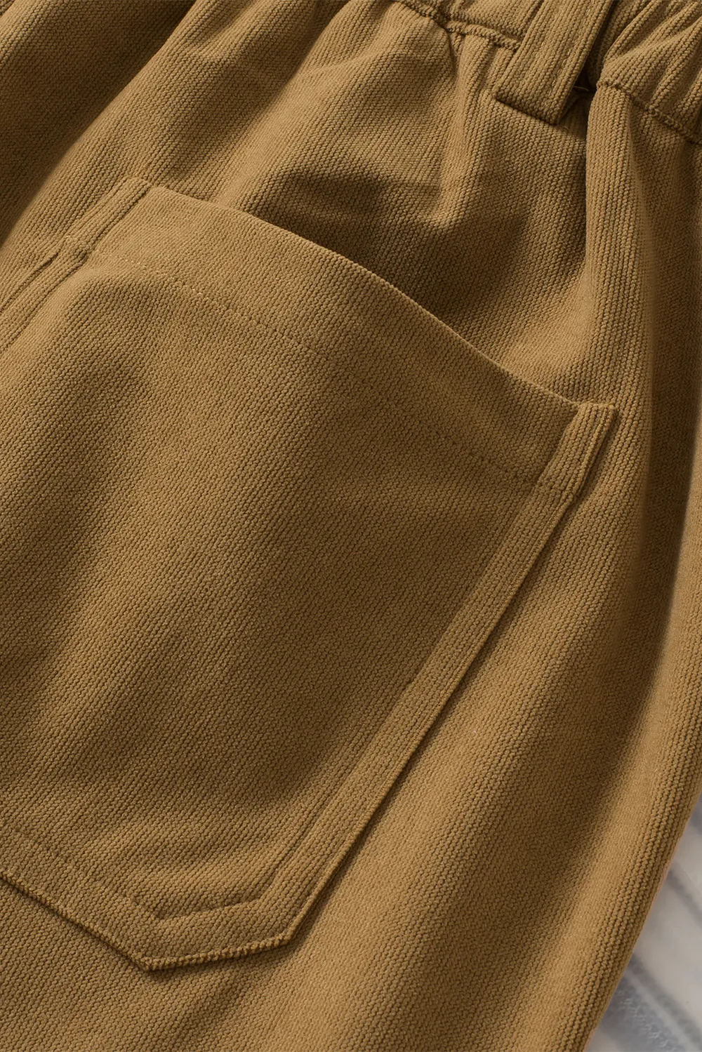 Half Elastic Waist Straight Pants, image 20