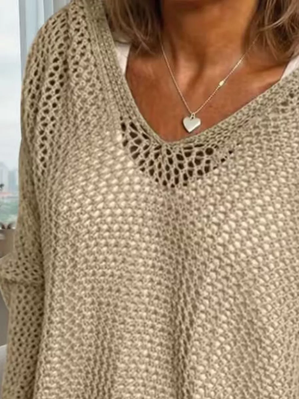Loose Knit Hooded Cover Up, image 2