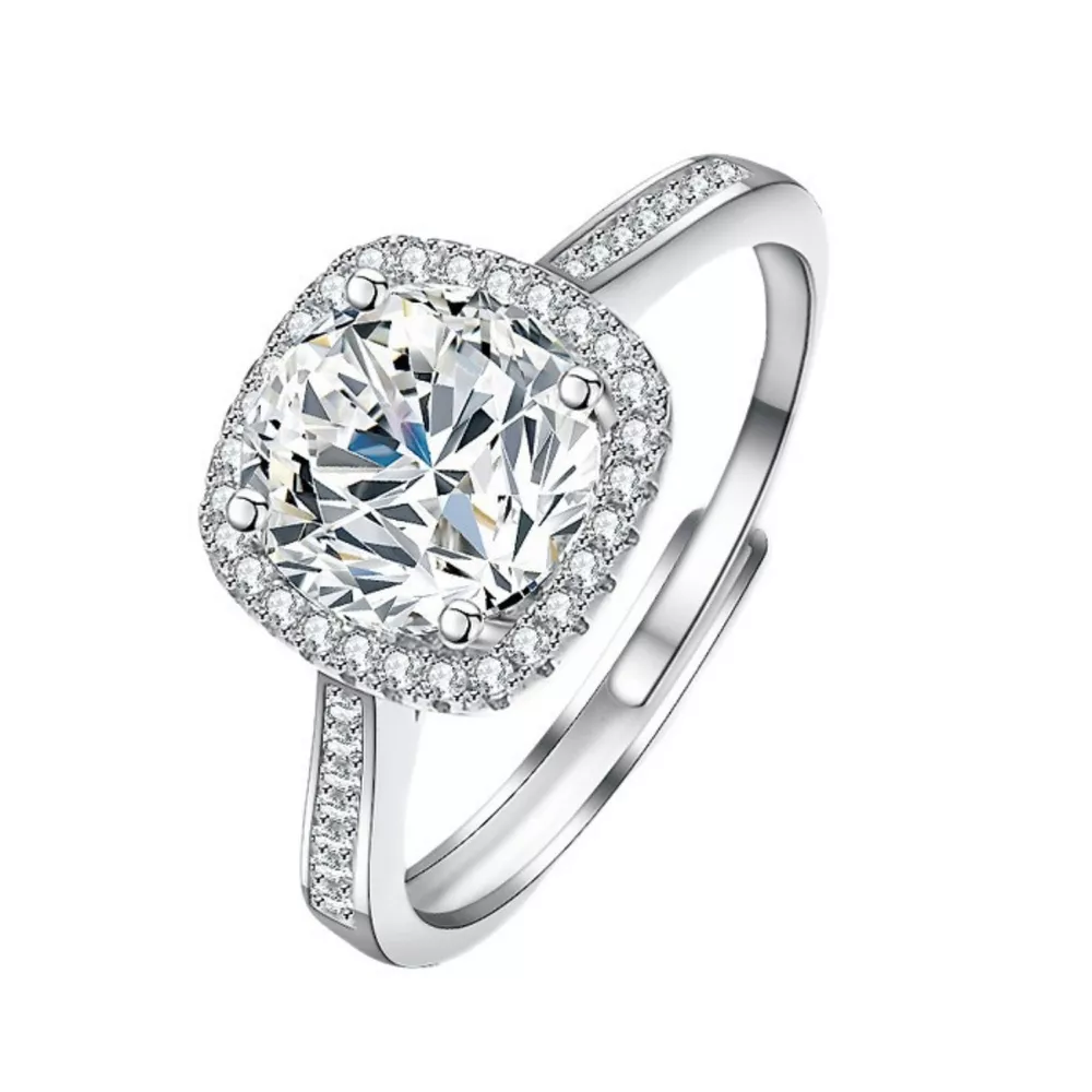 1 Carat Moissanite 925 Sterling Silver Ring, image 5