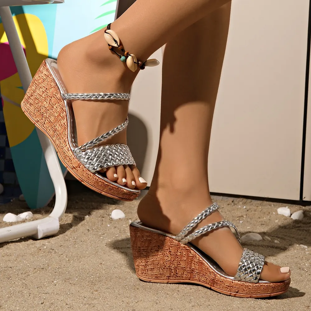 Open Toe Wedge Sandals, image 2