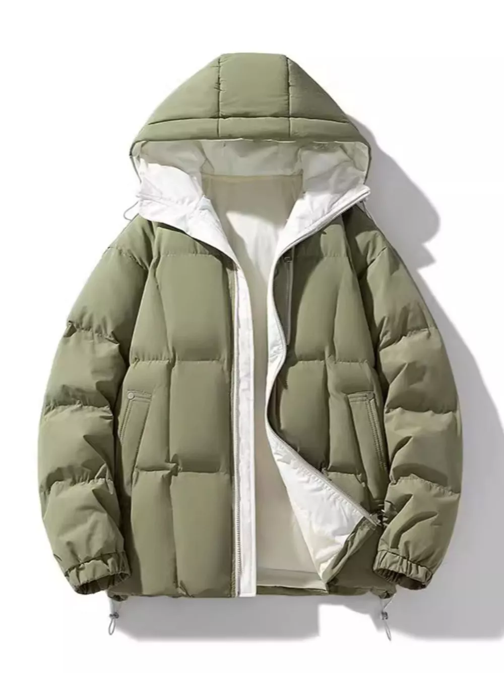 Men's Full Size Hooded Padded Winter Coat Plus Size, image 2