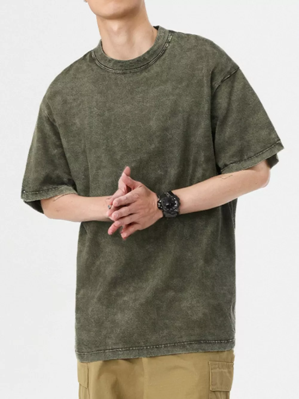 Men's Round Neck Short Sleeve T-Shirt, image 3