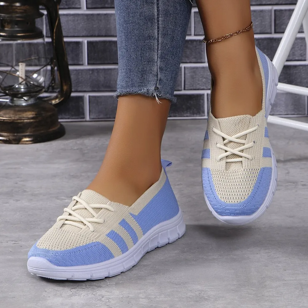 Mesh Contrast Flat Slip-Ons, image 8