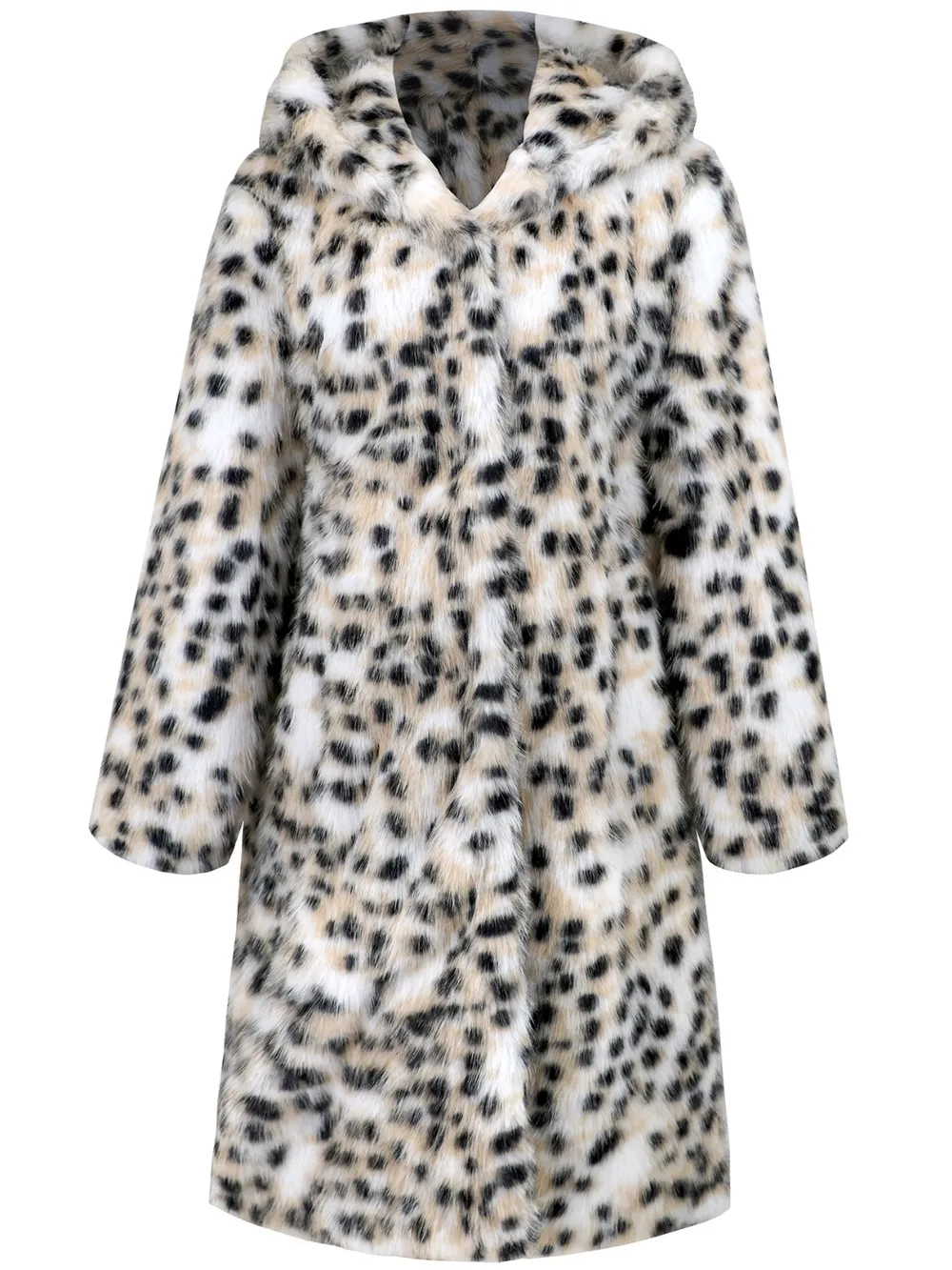 Thermal Leopard Faux Fur Hooded Outerwear, image 7