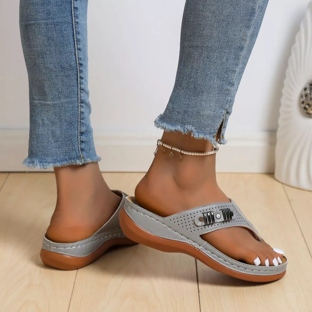Toe Post Wedge Sandals, image 13