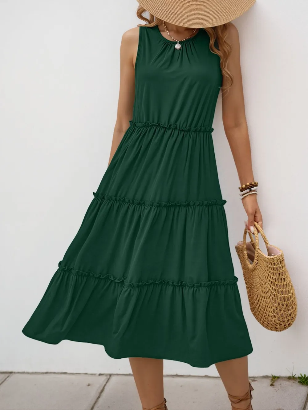 Frill Tiered Midi Dress, image 22