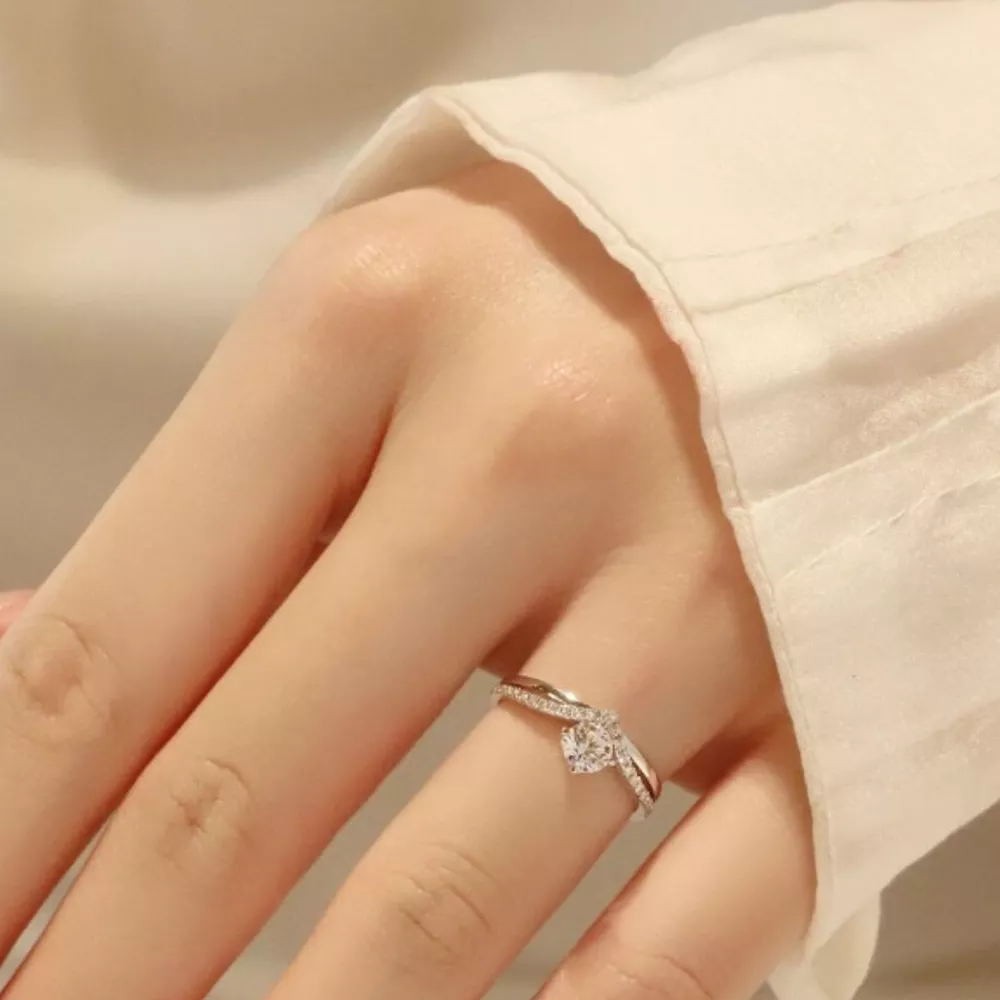 1 Carat 925 Sterling Silver Moissanite Ring, image 5