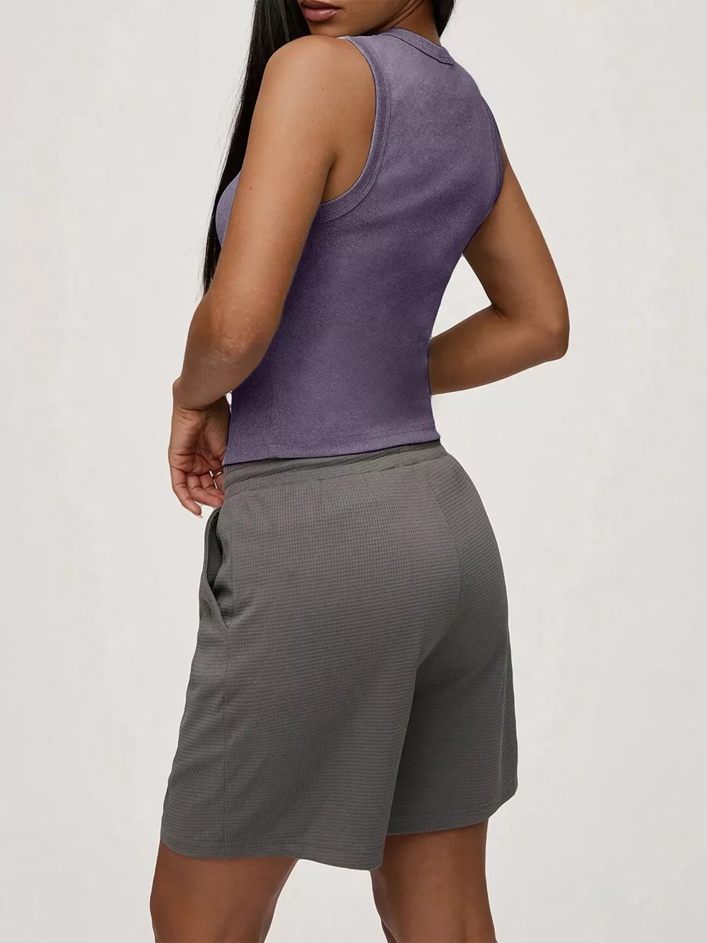 Ribbed Button-Front Sleeveless Tank, image 26