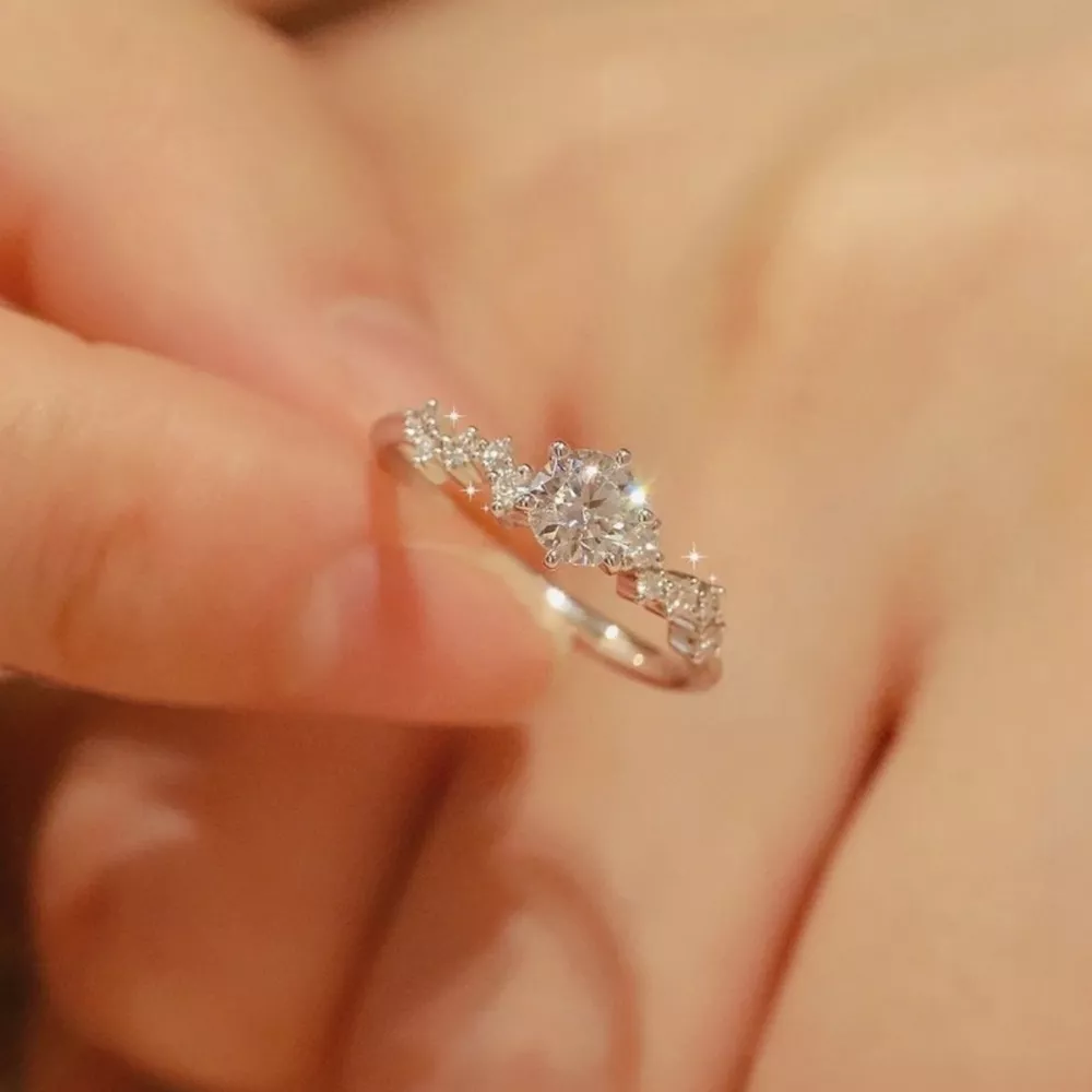 1 Carat Moissanite 925 Sterling Silver Ring, image 3