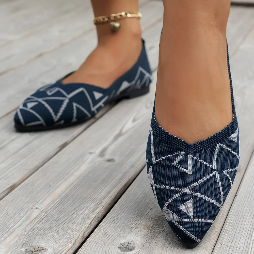 Point Toe Mesh Flat Slip-Ons, image 2