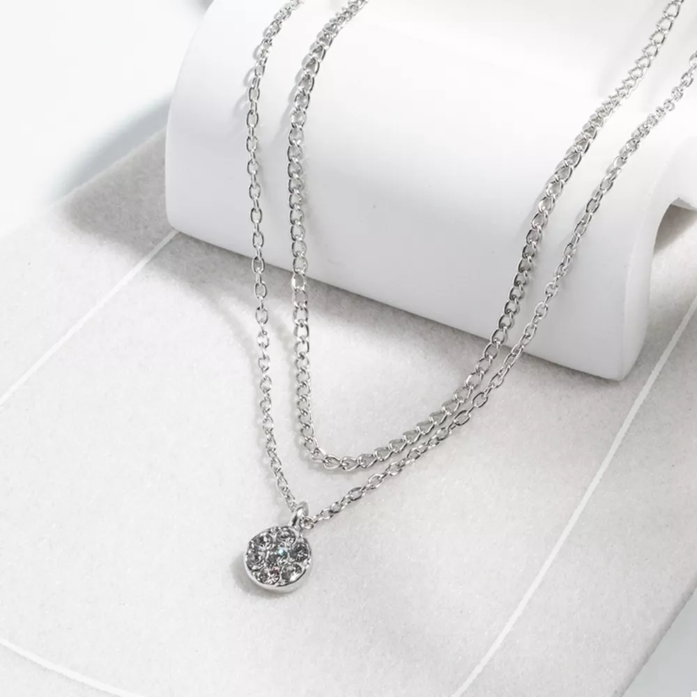 Double Layered Pendant Necklace, image 6