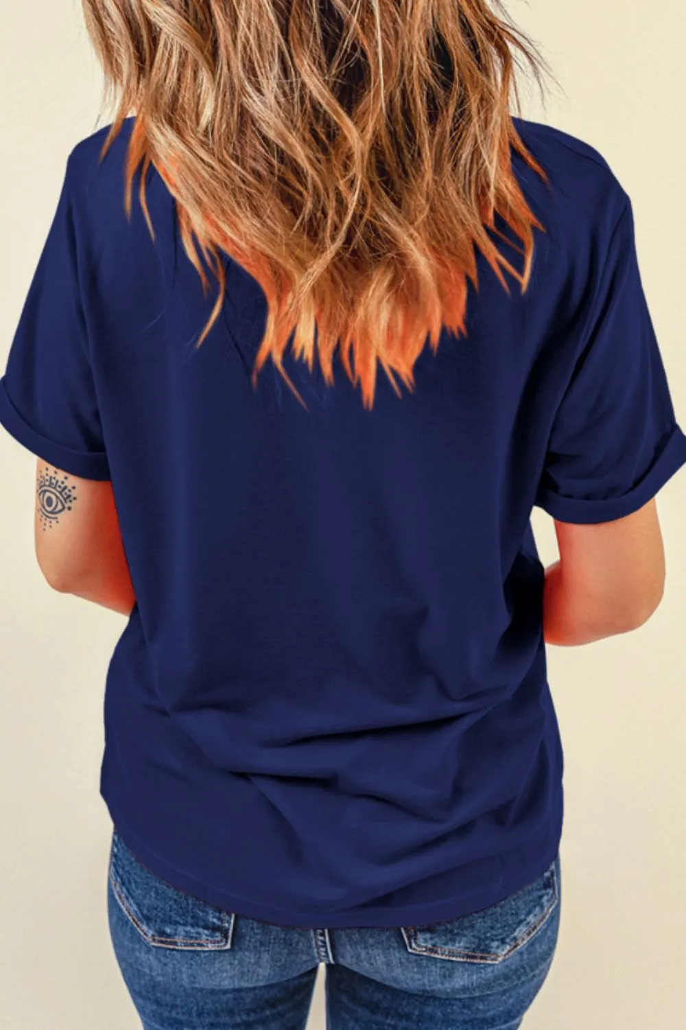 USA Letter Round Neck T-Shirt, image 5