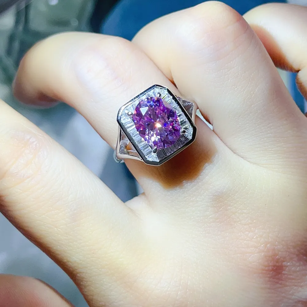 3 Carat Moissanite Square Ring, image 16