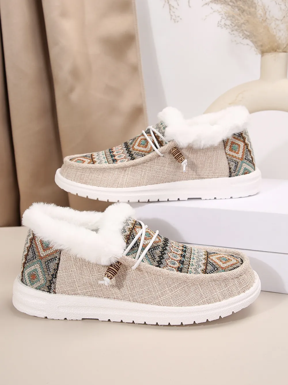 Printed Round Toe Flat Slip-Ons, image 13