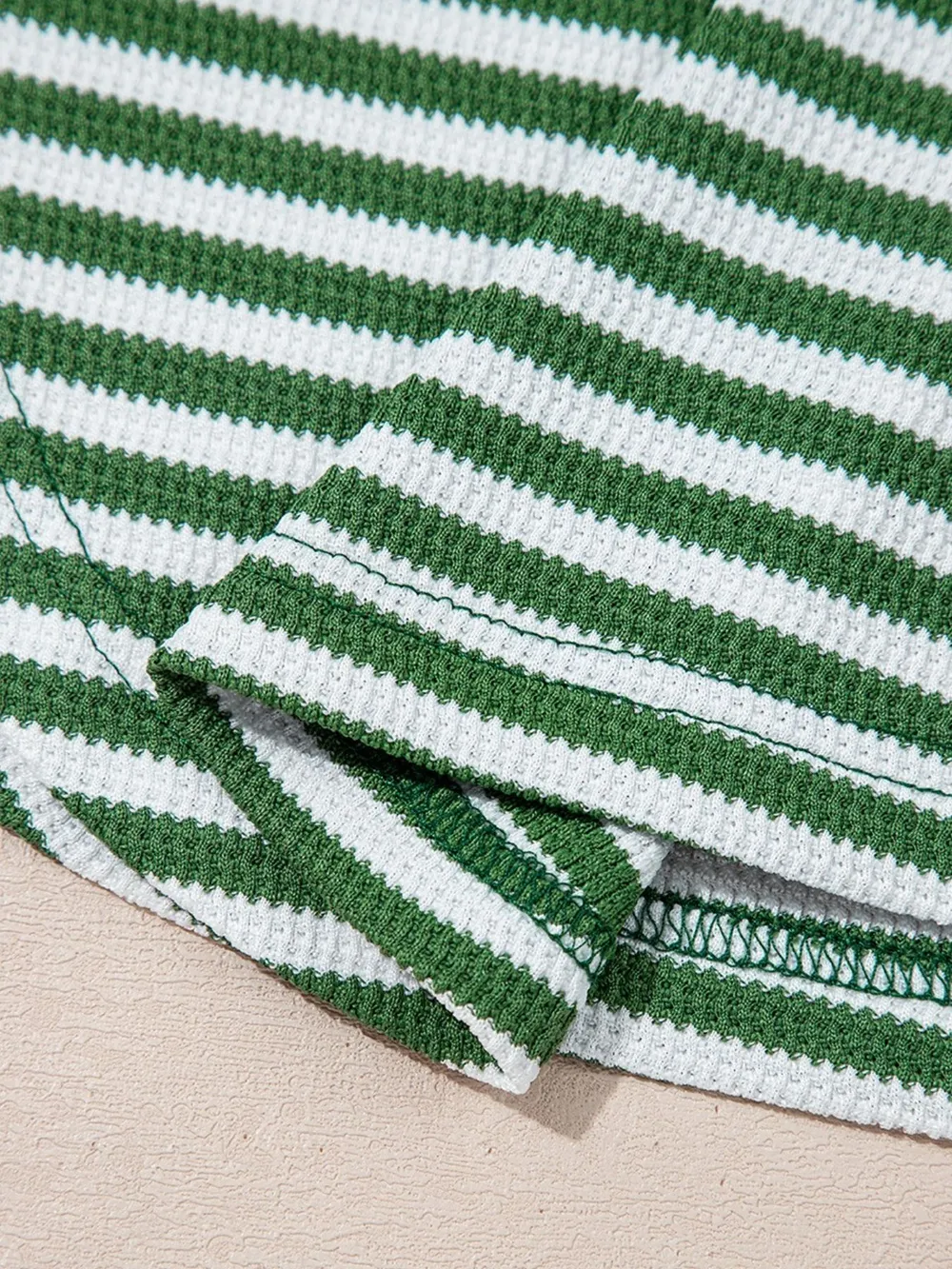 Striped Round Neck Long Sleeve Sweatshirt, image 7