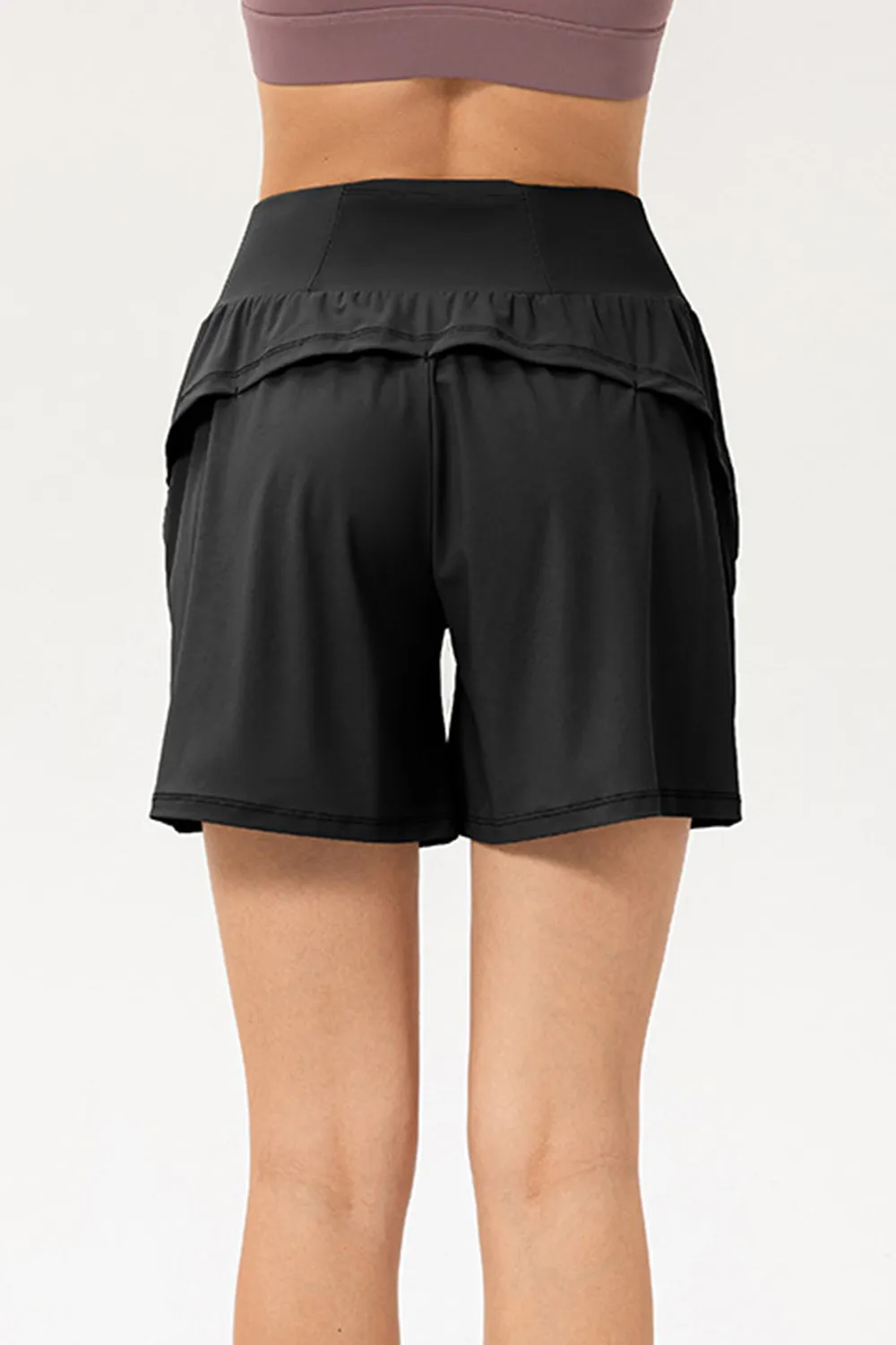 Pocketed Elastic Waist Active Shorts, image 10