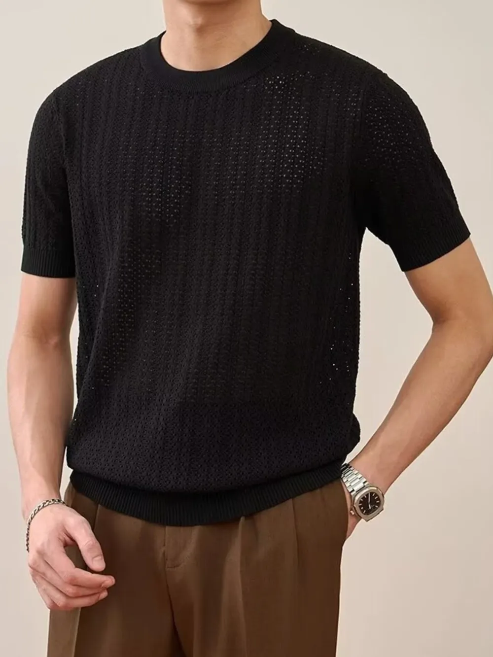 Men's Full Size Breathable Short Sleeve T-Shirt Plus Size, image 8