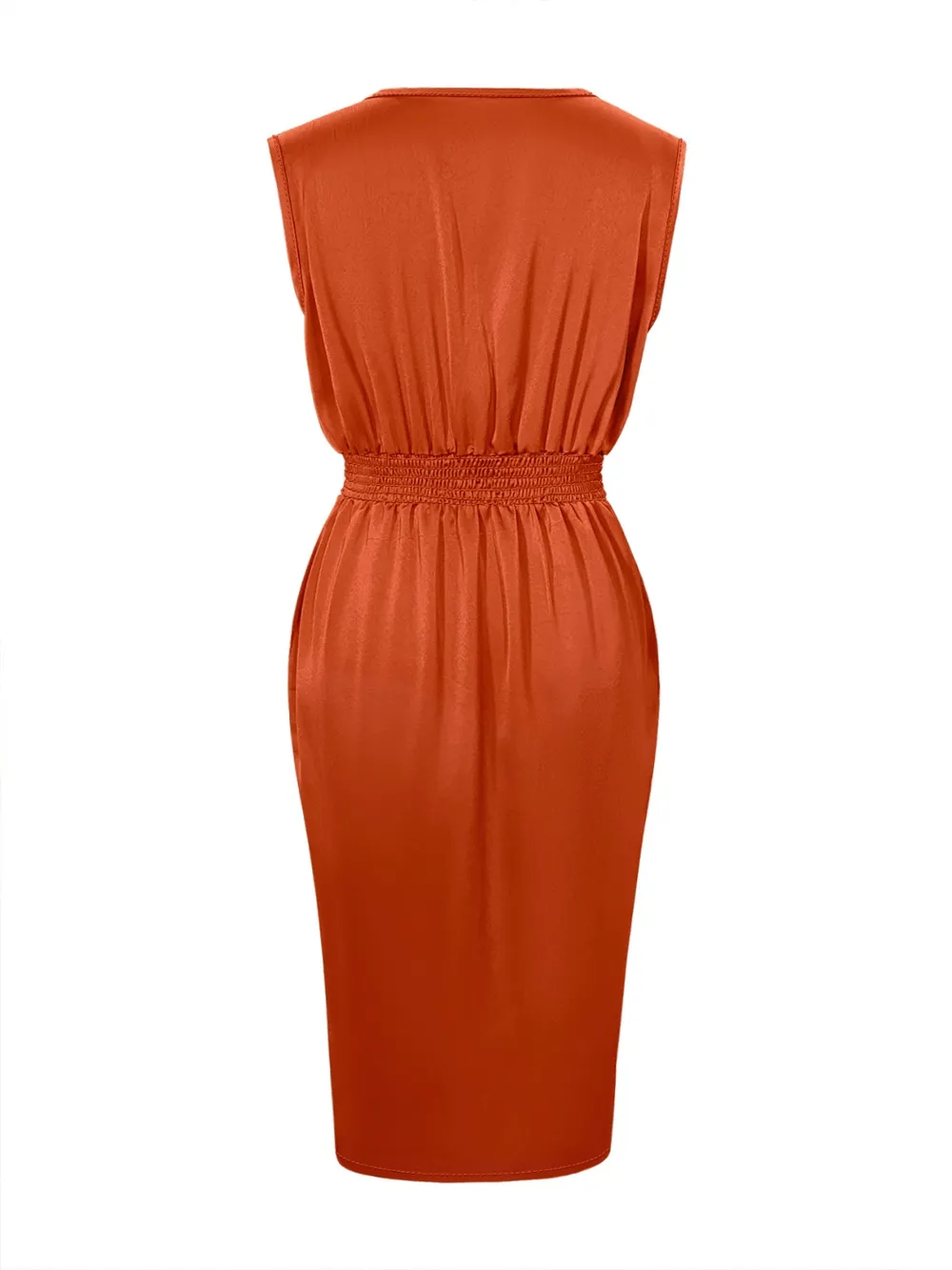 Slit Surplice Sleeveless Midi Dress, image 6