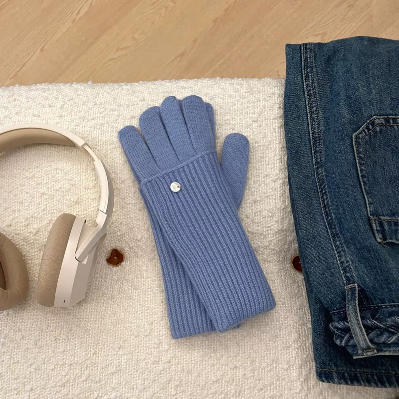 Ribbed Knit Touchscreen Gloves, image 17