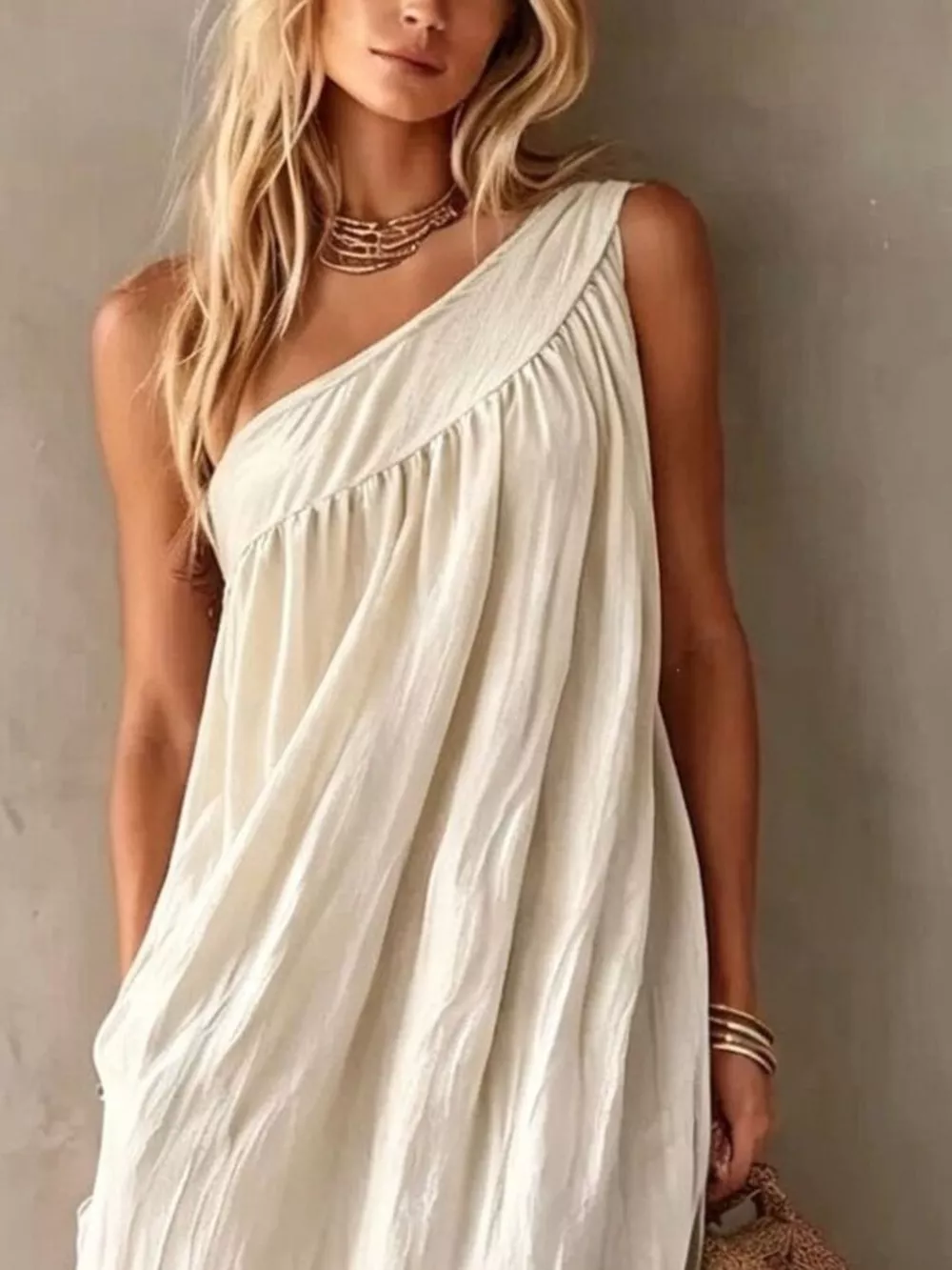 Full Size One-Shoulder Maxi Dress Plus Size, image 2